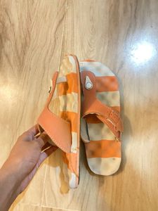 Striped Slip-On Sandals
