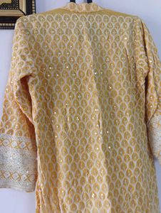 Yellow Embroidered Kurta