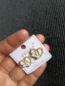 Cute Heart Butterfly Earrings