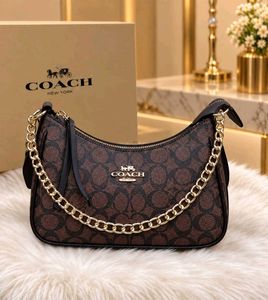 Coach Signature Pattern Shoulder Bag