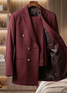 Burgundy Suit - Formal Elegance