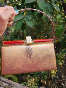 Vintage Clutch with Rhinestone Detail