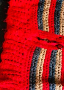 Handmade Striped Knit Cardigan no damages
