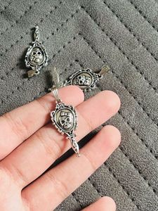 Gothic Skull Mirror Charm Pendant