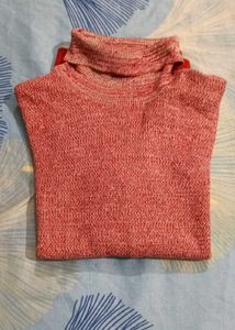 Red Ombre Knit Sweater