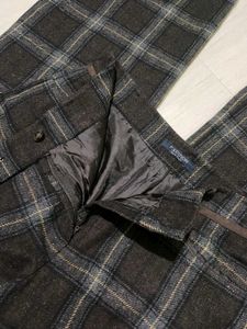 Chic Plaid Wide-Leg Trousers