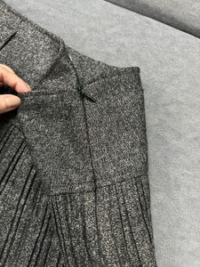 Grey Pleated Mini Skirt