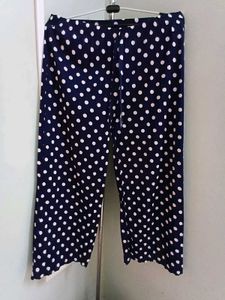 Navy Blue Polka Dot PLAZO PANTS