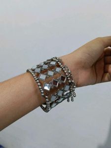 Mirror Work Ethnic Bracelet