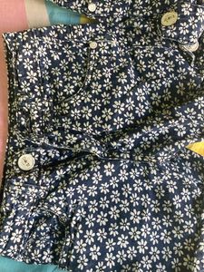 Denim Printed Shorts For Twins