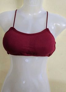 Elegance Cotton Black and Maroon Tube Bra - Pk 2