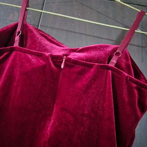 Elegant Velvet Strapless Gown