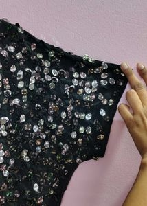 Sparkling Sequin Black Top