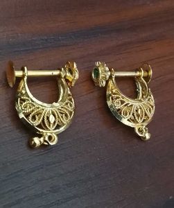 Elegant Gold-Tone Jhumka Earrings