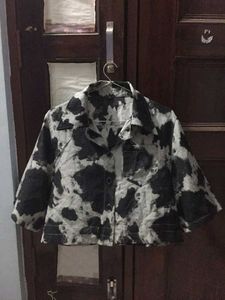 Unique Cow Print Button-Up Shirt