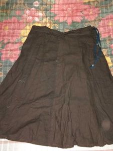 Brown Cotton Ethnic Skirt