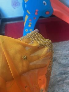 Elegant Orange Embellished duppata
