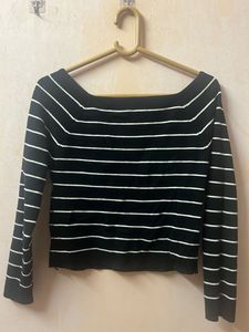 Chic Striped Long Sleeve Top