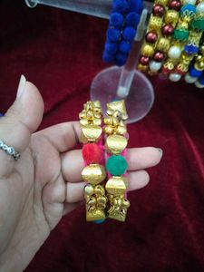 Vibrant Thread Bangles Set ( combo of 4 for 200)