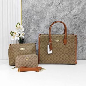 Coach Signature Print Handbag Set