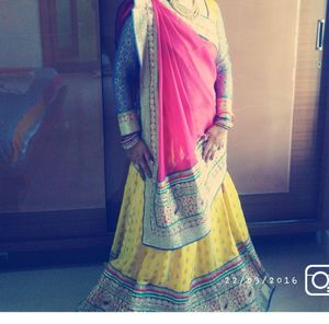 Elegant Yellow Lehenga Choli Set