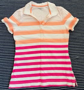 Croft & Barrow Women’s Striped Collared T-shirt