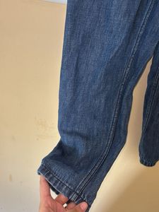 High-Waisted Denim Pants with Belt Detail