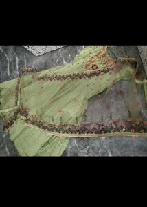 Stunning Green Embroidered Anarkali Gown