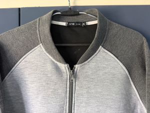 Grey &amp; Black Bomber Jacket