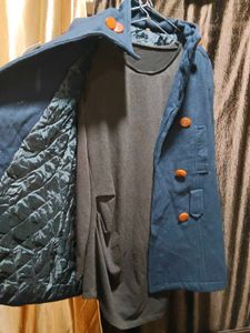 Stylish winter navy blue 🔵 coat and dress free