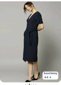 m&s Navy Blue Wrap Dress