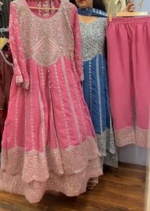 Exquisite Blue Embroidered Kurta Set