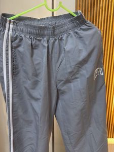 Stylish Grey Track Pants with Side Stripes