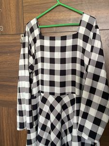 Monochrome Checkered Dress