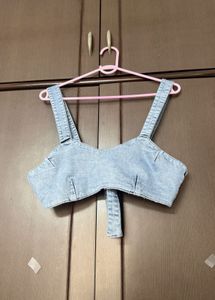 Vintage Wash Denim Bralette