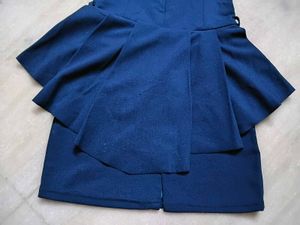 Elegant Navy Blue Peplum Dress