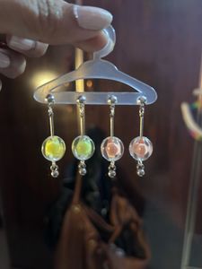 Cute Bubble Flower Dangle Earrings