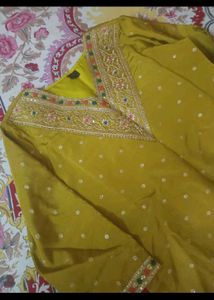 Mustard elegant kurta set