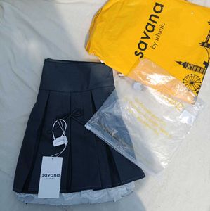 Cute Pleated Mini Skirt with Bows