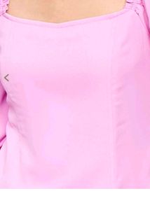 Lilac Dress Square Neck Mini