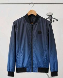 Men's Blue Ombre Bomber Jacket