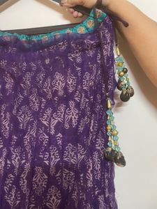 Beautiful Purple fishcut lehnga and duppta