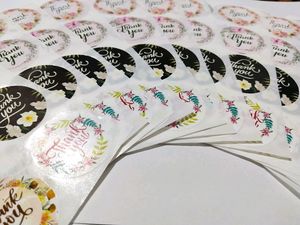 💐50 Pcs Floral Design Thank You Sticker