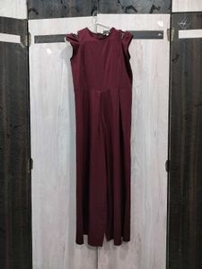 Maroon Wide Leg Jumpsuit