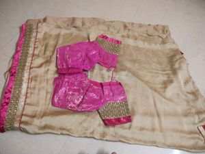 Ethnic Saree & Blouse Set