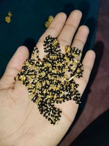 Black & Gold Beaded Necklace