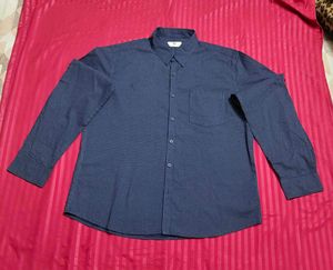 HERE&amp;NOW Navy Blue Printed Casual Shirt