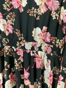 Elegant Floral Print Midi Dress