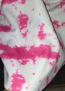 Pink &amp; White Tie-Dye Crop Top