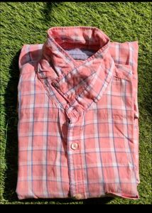 Richlook New Pink Plaid Casual Shirt